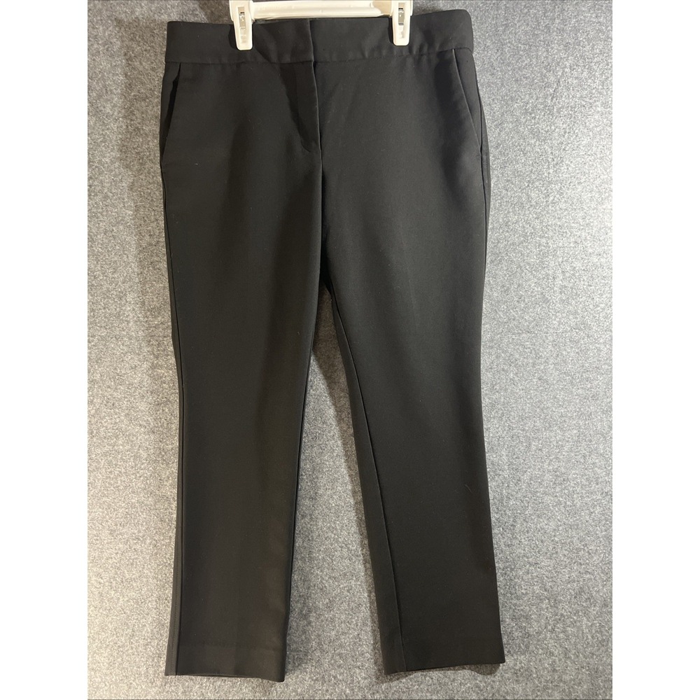 Loft Trouser Straight Pant Black Women's Size 8